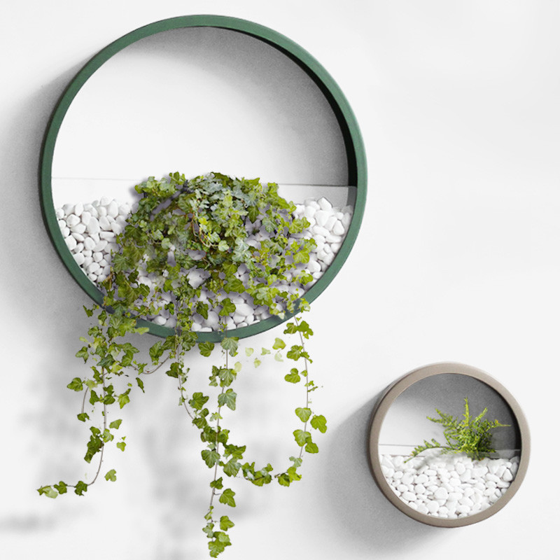 Sustainable Living Eco Friendly - 크리에이티브 벽걸이 꽃병, 메탈 아이언 아트,