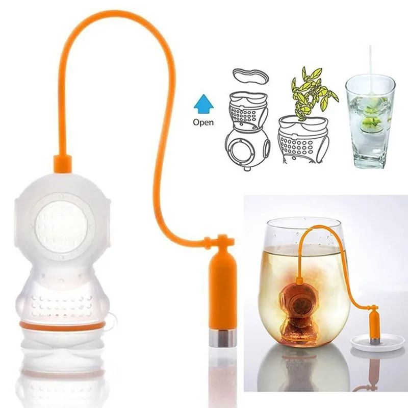 Loose Leaf Tea Infuser - 식품 등급 실리콘 누출 잠수함 다이버