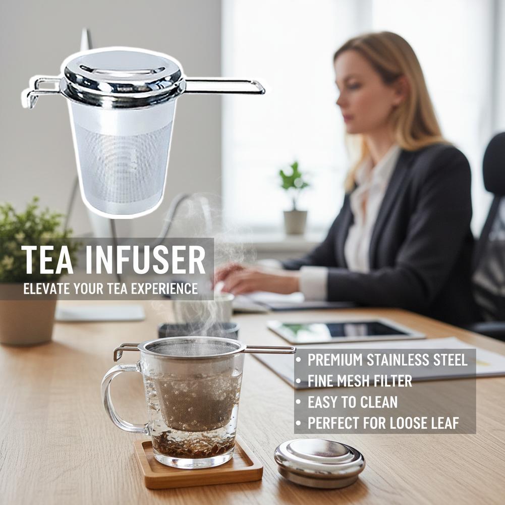1개입 루즈리프 티 인퓨저 스테인리스 스틸 이중 손잡이 - Loose Leaf Tea Infuser 리뷰 및 가격