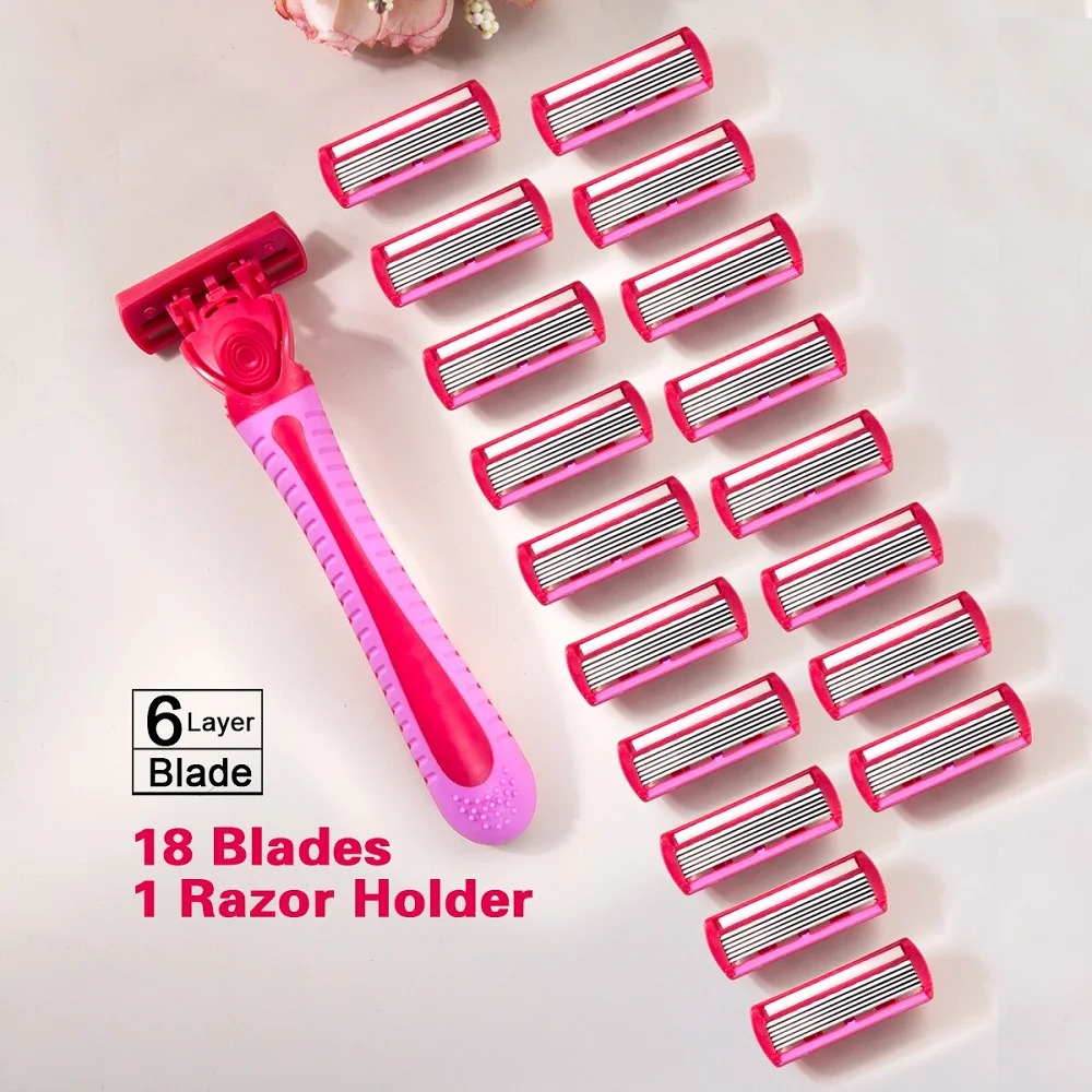 핸들 1개 + 블레이드 18개/ 여성용 수동 안전 면도 - Safety Razor Handle 리뷰 및 가격