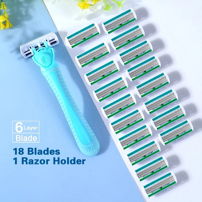 핸들 1개 + 블레이드 18개/ 여성용 수동 안전 면도 - Safety Razor Handle 리뷰 및 가격