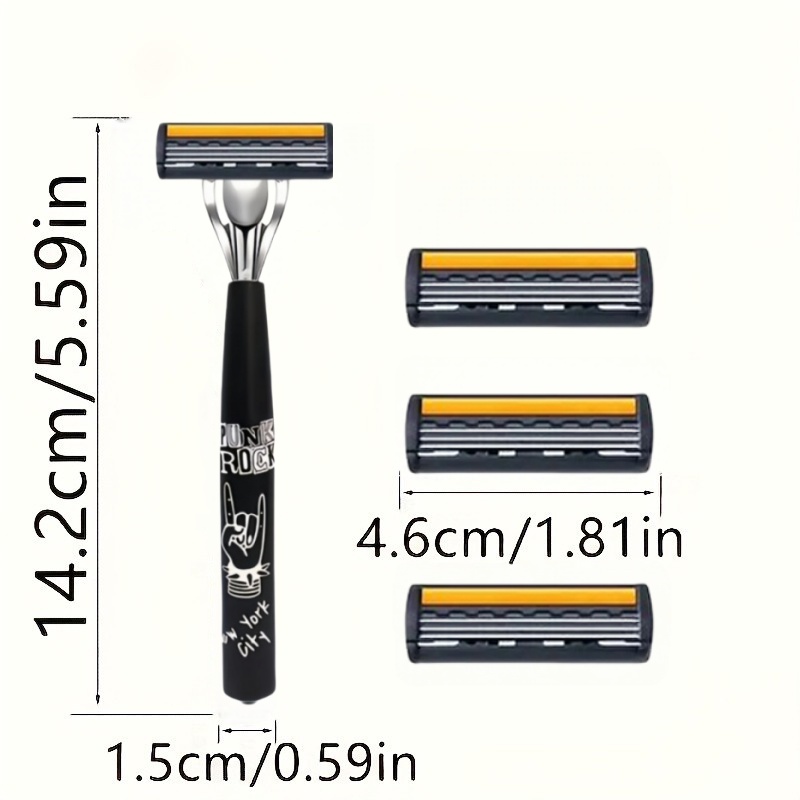 금속 손잡이 수동 전문 얼굴 관리 수염 3중날 안전 면 - Safety Razor Handle 리뷰 및 가격
